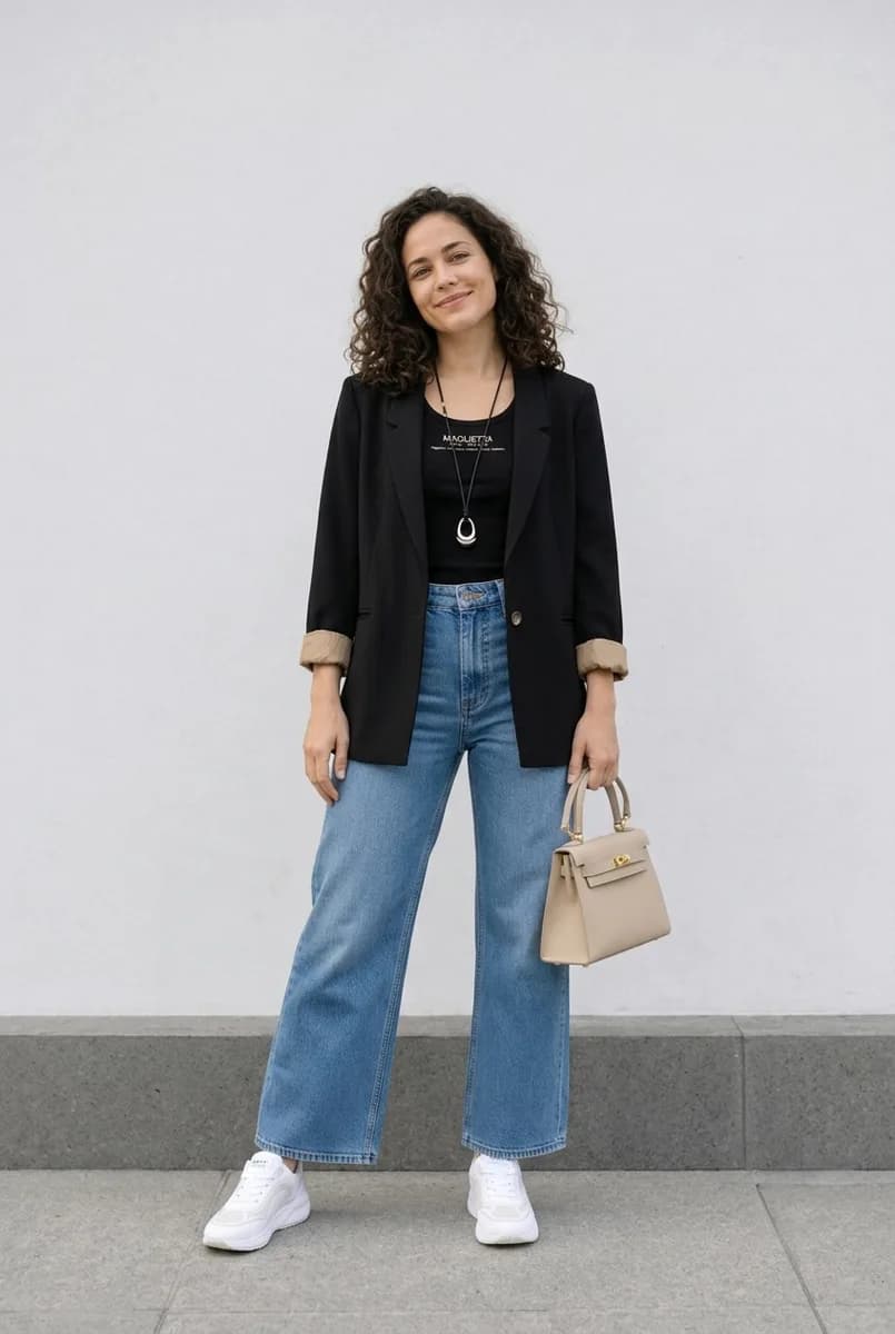 The finished look worn by the user in a try-on